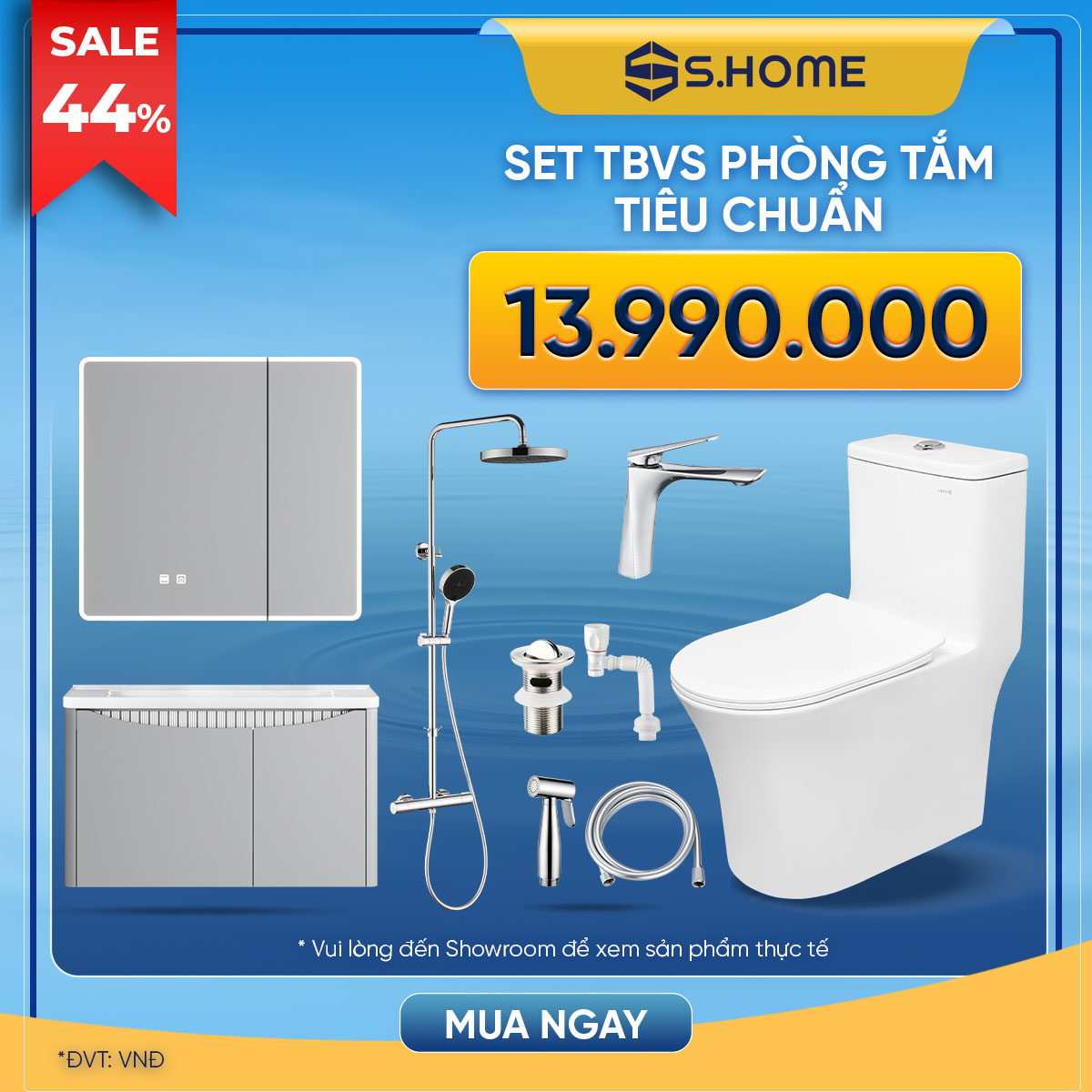 Combo Phòng tắm Hiện Đại 13.990k